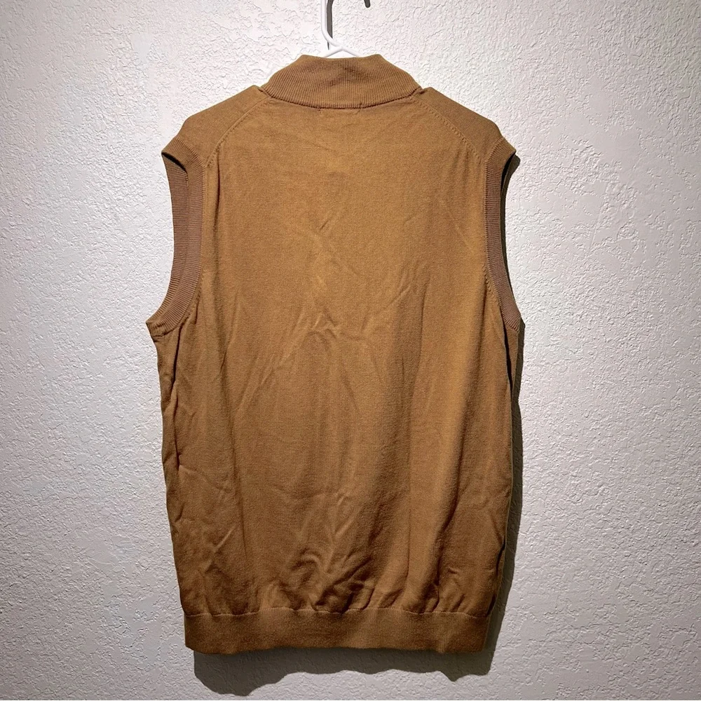 J. Hilburn cotton Silk Cashmere Blend Zip Vest Mens XL - Picture 2 of 3